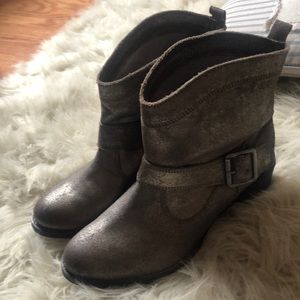 Leather Naughty Monkey ankle boots, worn twice